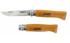 Foto ZAKMES CARBONSTAAL VASTZETBAAR 85 MM HOUTEN HEFT OPINEL NR. 8