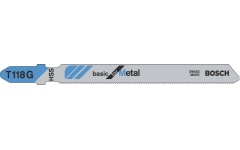 Foto DECOUPEERZAAGBLADEN 5 STUKS HSS METAAL BOSCH T118G