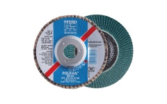 Foto LAMELLENSCHIJF CONISCH Ø115MM K40 ZIRC. GLASVEZ PFERD POLIFAN PFC 115 ZA 40 SG