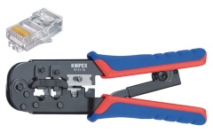 Foto KRIMPTANG WESTERNSTEKKERS 2C 190MM RJ11/12/45 KNIPEX 97 51 10