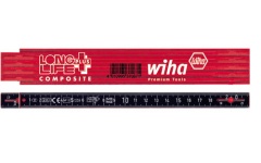 Foto VOUWMETER GLASVEZEL 2 M ROOD/ZWART WIHA LONGLIFE PLUS COMPOSITE 