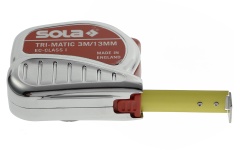 Foto ROLMETER 3M 13MM KLASSE I MET BLOKKEERKNOP SOLA TRI MATIC TM3M C