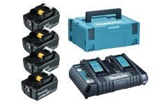 Foto POWERPACK BL1860 4X18V 6Ah + DUOLADER IN KOFFER MAKITA 