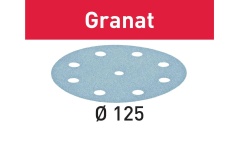 Foto SCHUURSCHIJF VELCRO Ø125MM 8+1GA K80 PER 50 GRANAT FESTOOL STF D125/8 P80 GR/50